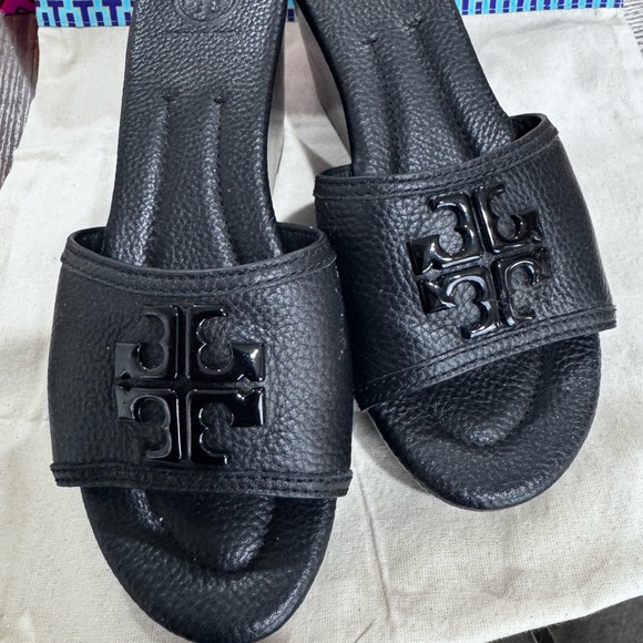 Tory Burch’ Ines Mule Sandal 55mm Black Leather Heeled Slide Size 7 (Never Worn) - Picture 14 of 17